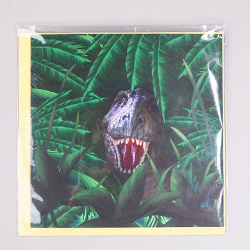 3D Dinosaur Pop-Up Greeting Cards with Envelope