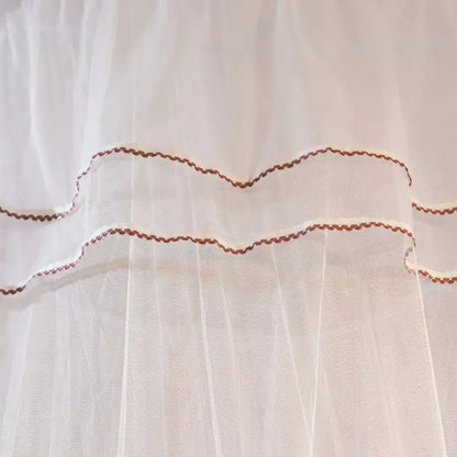 Round Ceiling Mosquito Net with Butterfly Decor (1pc)