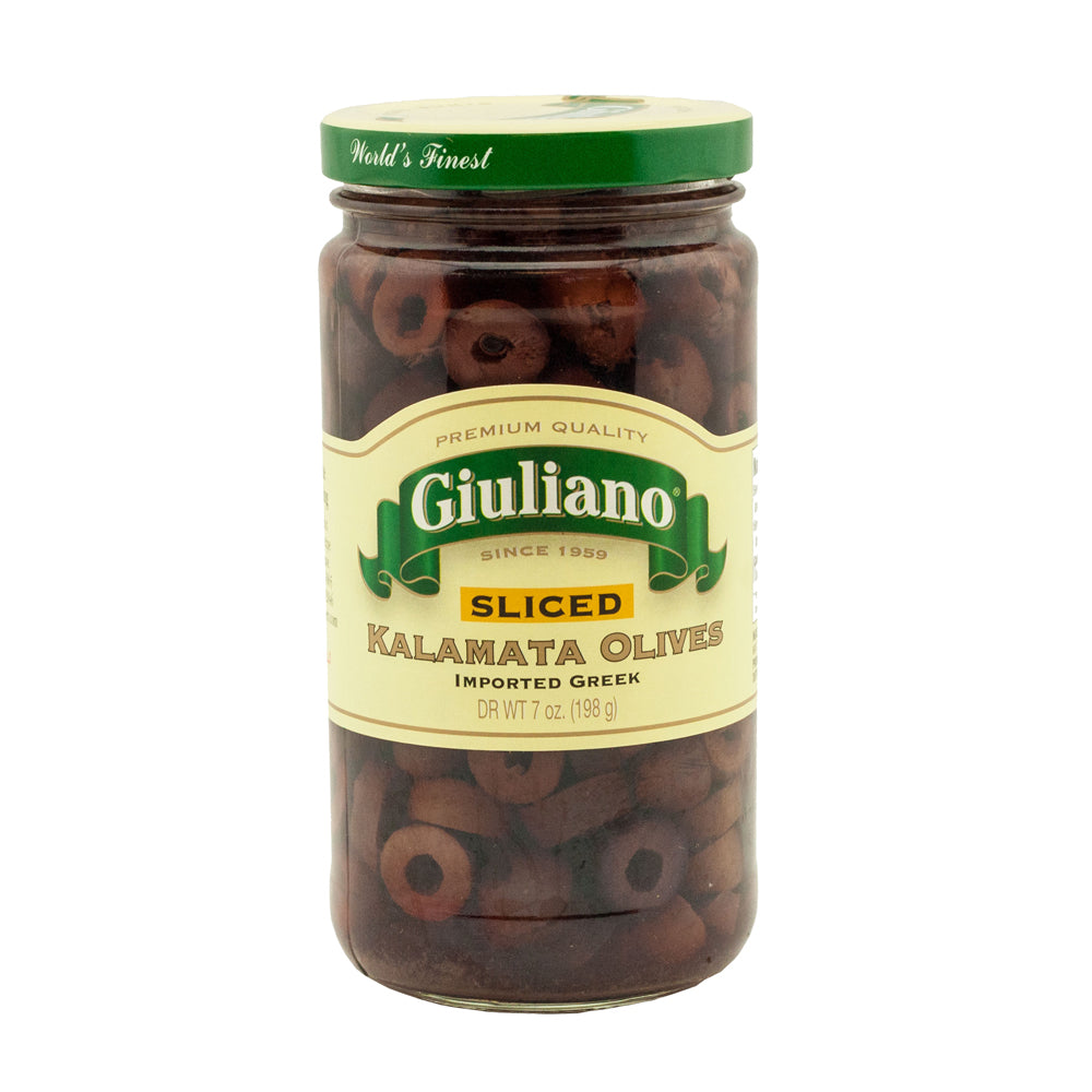 GIULIANO: Sliced Kalamata Olives, 7 oz