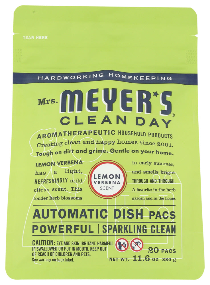 MRS. MEYER'S: Clean Day Automatic Dish Packs Lemon Verbena Scent, 12.7 oz