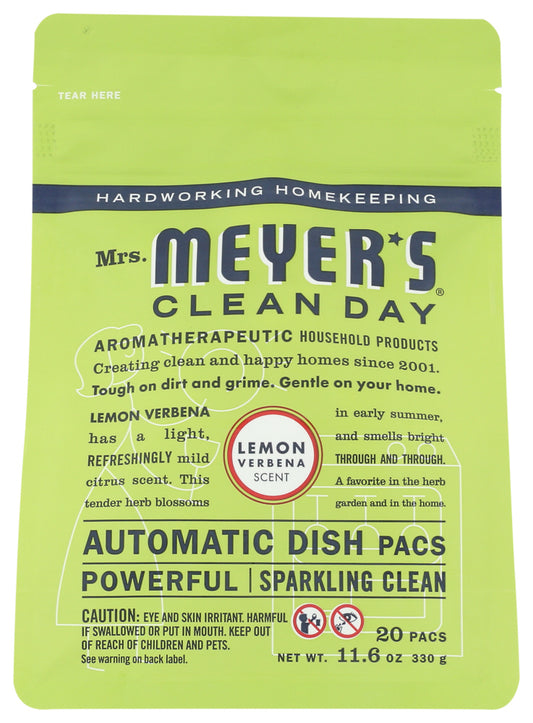 MRS. MEYER'S: Clean Day Automatic Dish Packs Lemon Verbena Scent, 12.7 oz