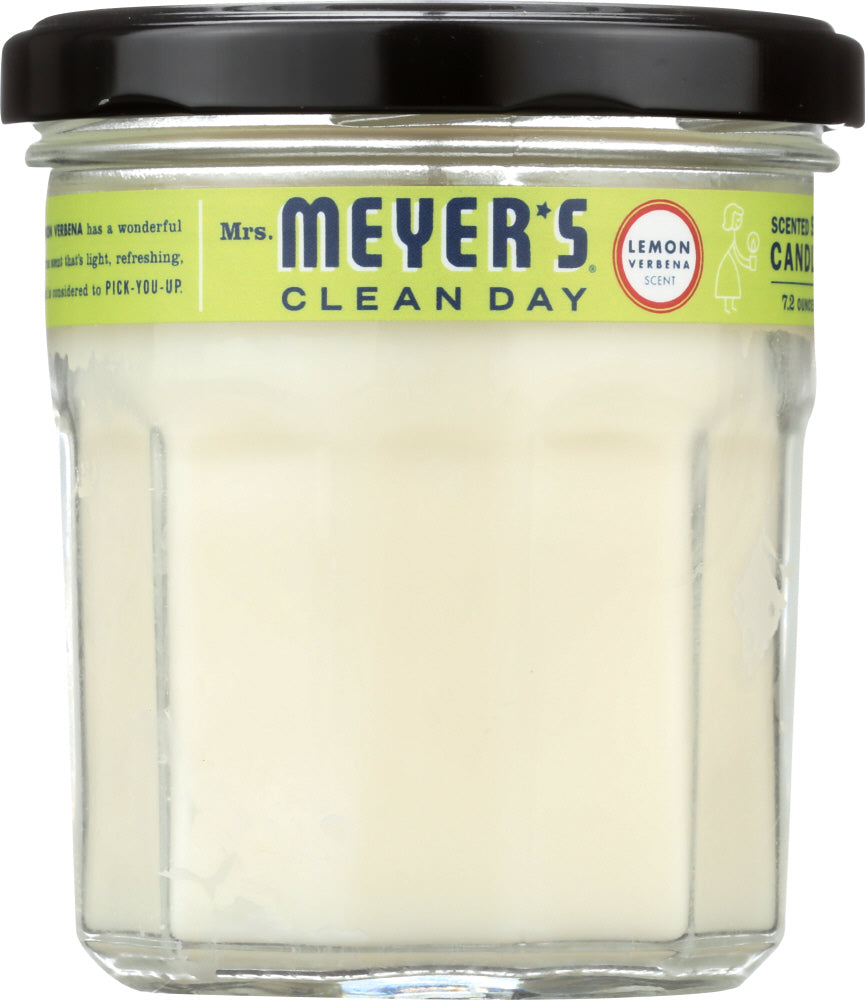 MRS MEYERS CLEAN DAY: Scented Soy Candle Lemon Verbena Scent, 7.2 oz
