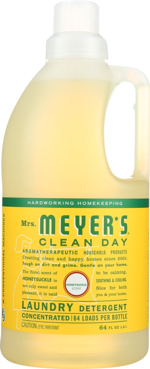 MRS MEYERS CLEAN DAY: Laundry Detergent Honeysuckle 2X, 64 oz