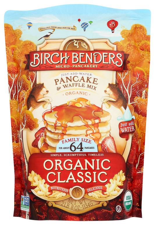 BIRCH BENDERS: Mix Pncake Waffle Classic, 40 OZ