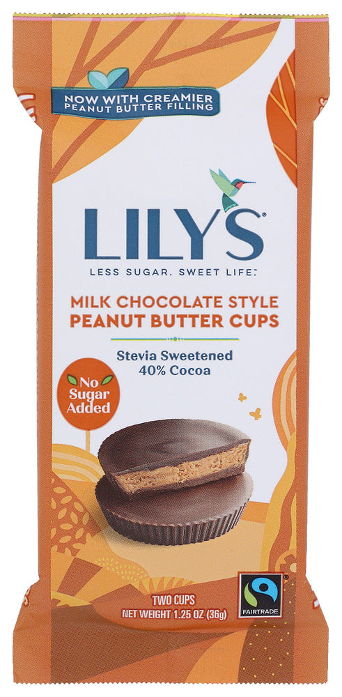 LILYS SWEETS: Milk Chocolate Style Peanut Butter Cups, 1.25 oz