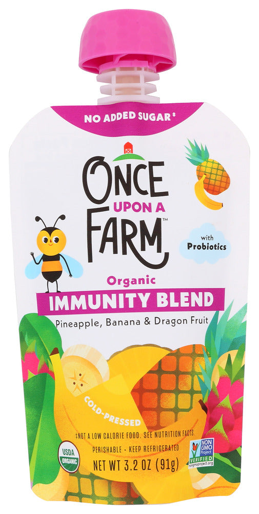 ONCE UPON A FARM: Immunity Blend Pineapple Banana & Dragon Fruit, 3.2 oz