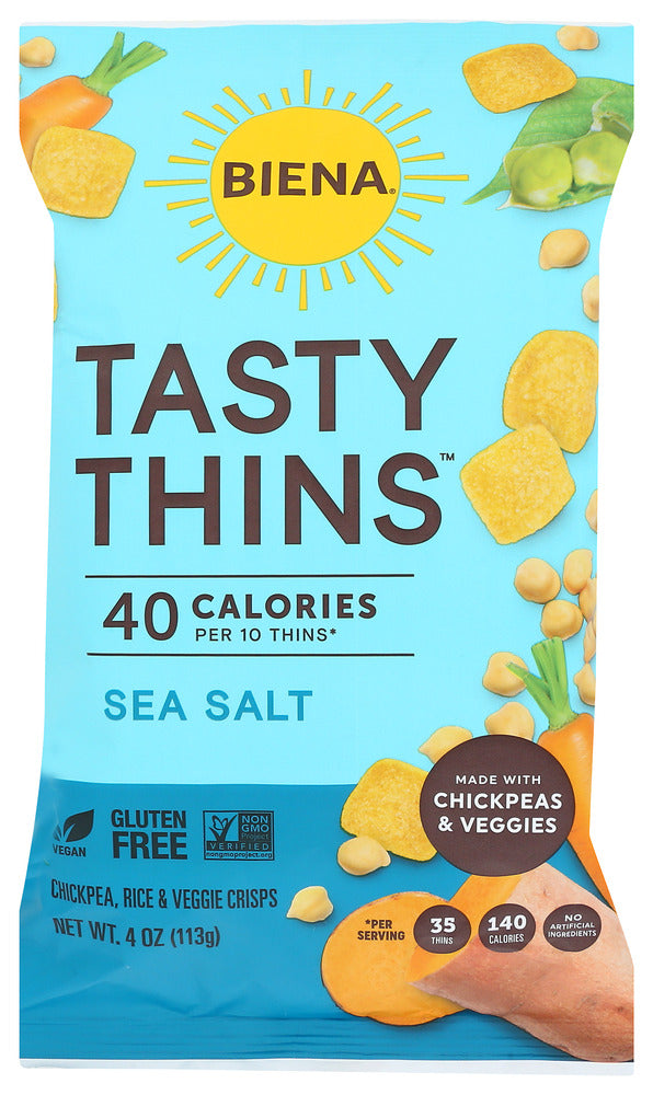 BIENA: Crisps Tasty Thins Sea Sl, 4 OZ