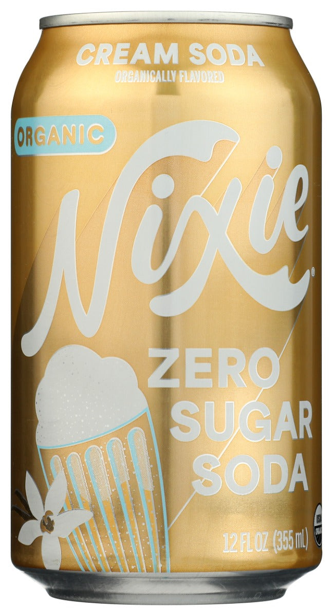 NIXIE: Organic Zero Sugar Soda Cream Soda, 12 fo