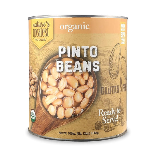 NATURE'S GREATEST FOODS: Organic Pinto Beans, 108 oz