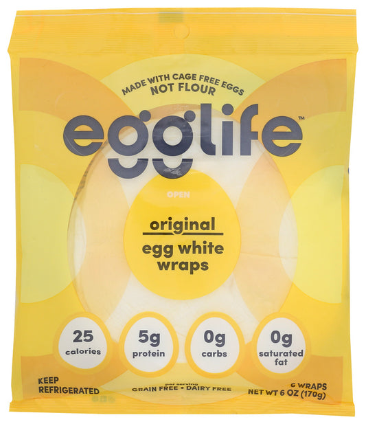 EGGLIFE: Origial Egg White Wraps, 6 ea