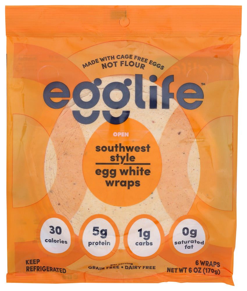 EGGLIFE: Southwest Style Egg White Wraps, 6 ea