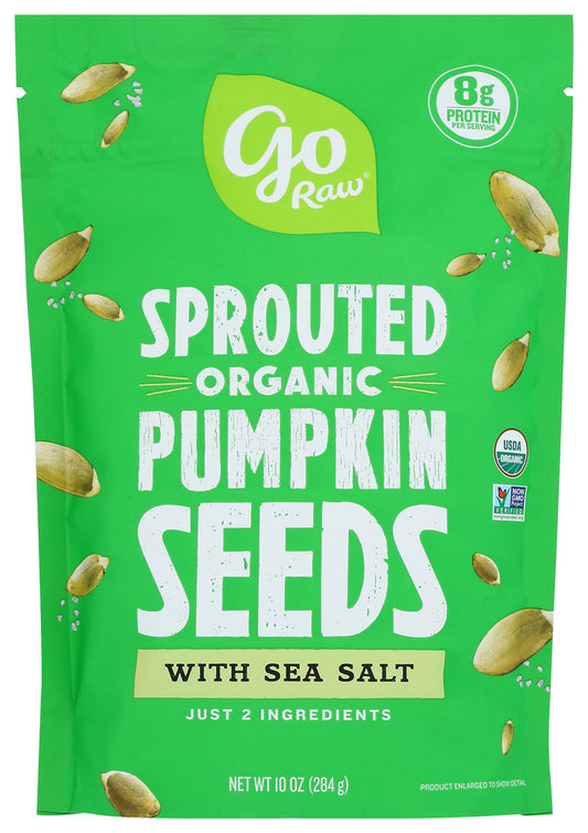 GO RAW: Sprouted Seeds Pumpkin Sea Salt, 10 oz
