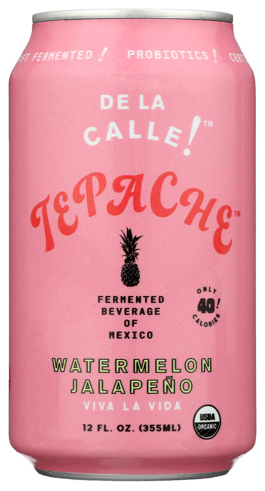 DE LA CALLE: Tepache Watermelon Jalapeno Soda, 12 oz