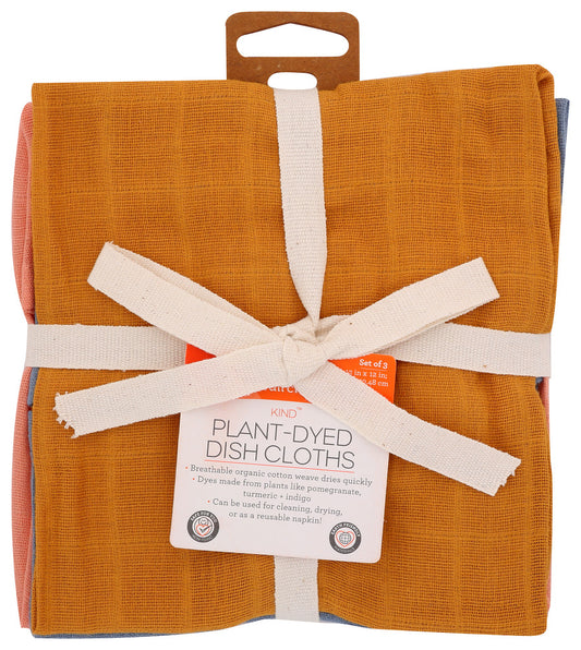 FULL CIRCLE HOME: Dish Cloths Plant Dyed, 3 ea