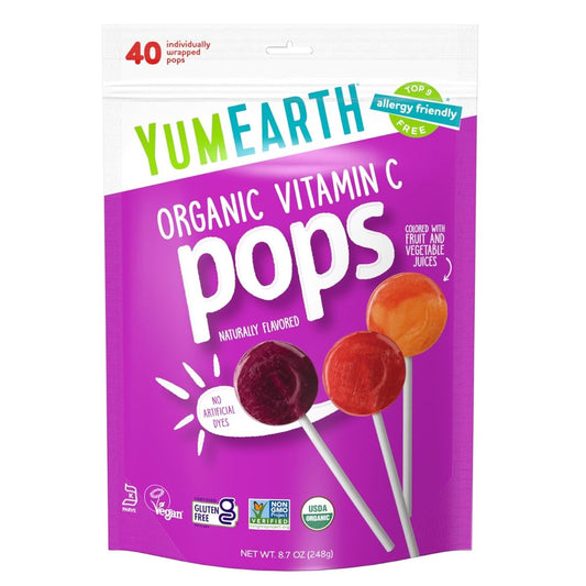 YUMEARTH: Organic Vitamin C Pops 40 Pops, 8.5 oz
