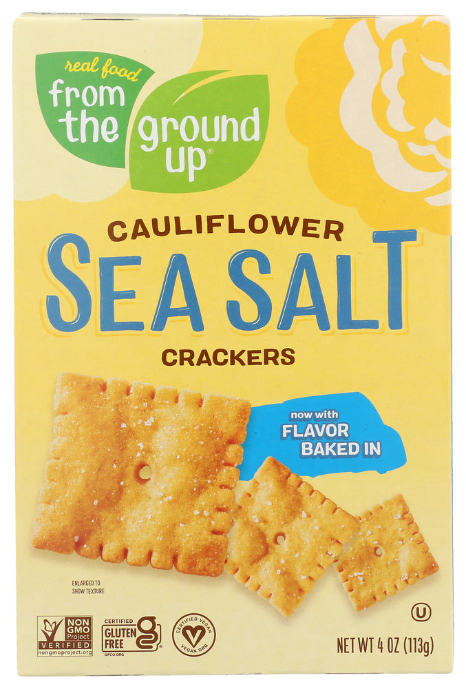 FROM THE GROUND UP: Sea Salt Cauliflower Crackers, 4 oz