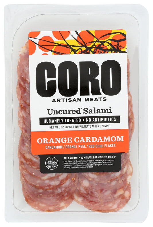 CORO FOODS: Orange Cardamom Salami Sliced Pack, 3 oz