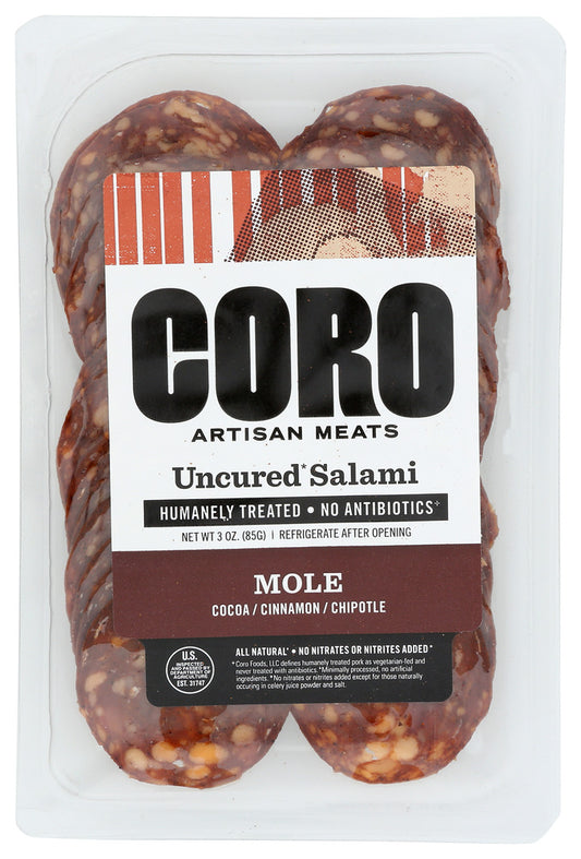 CORO FOODS: Mole Salami Sliced Pack, 3 oz