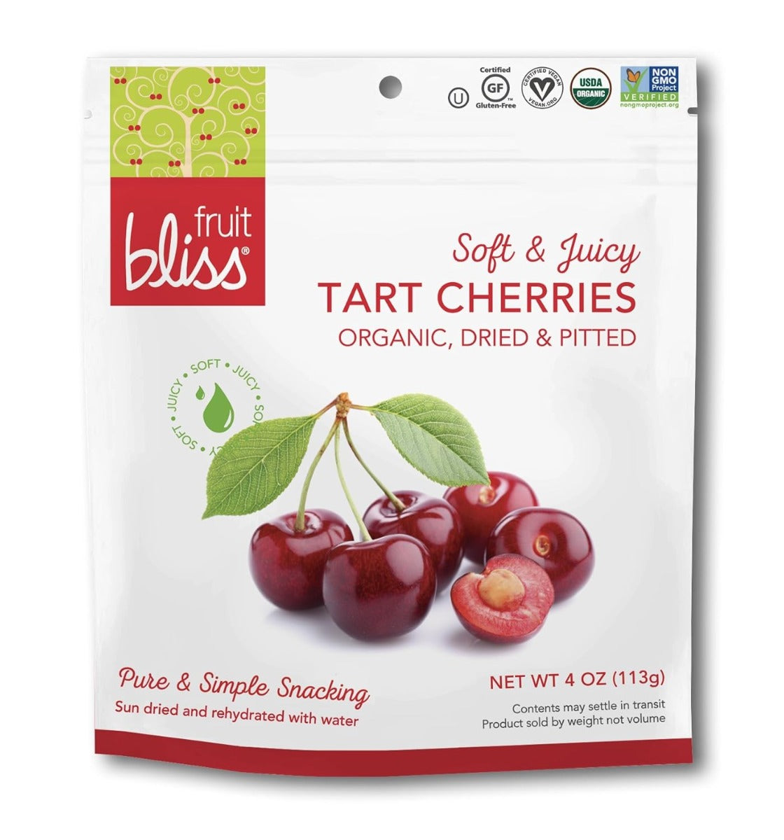 FRUIT BLISS: Organic Tart Cherries, 4 oz