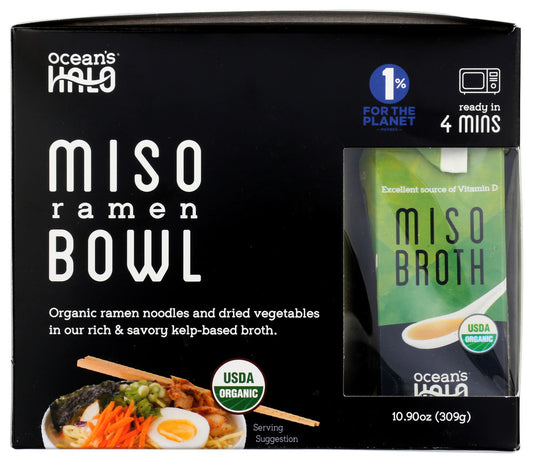 OCEANS HALO: Miso Noodle Bowl, 10.75 oz