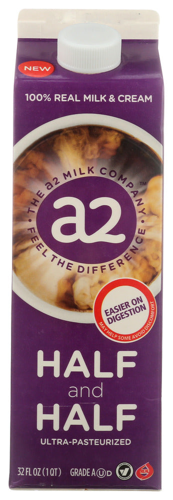 A2 MILK: Half And Half Milk & Cream, 32 fo