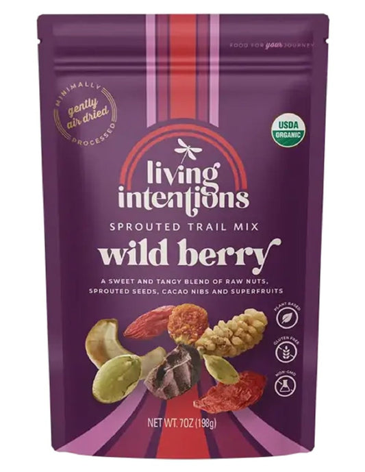 LIVING INTENTIONS: Trail Mix Wild Berry Sprouted, 7 oz