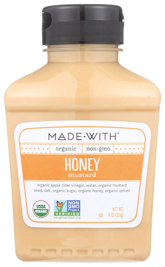 MADE WITH: Organic Mustard Honey, 9 oz