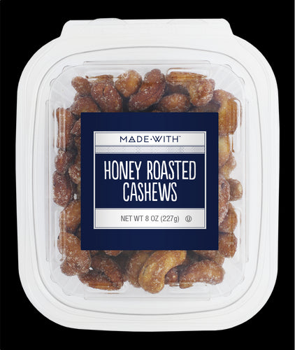 MADEWITH FOODS: Honey Roasted Cashews Tub, 8 oz