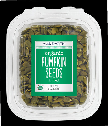 MADE WITH: Organic Pumpkin Seeds No Salt, 9 oz