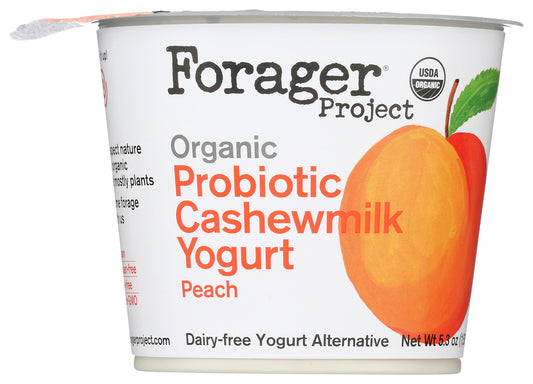 FORAGER: Peach Cashewmilk Yogurt, 5.3 oz