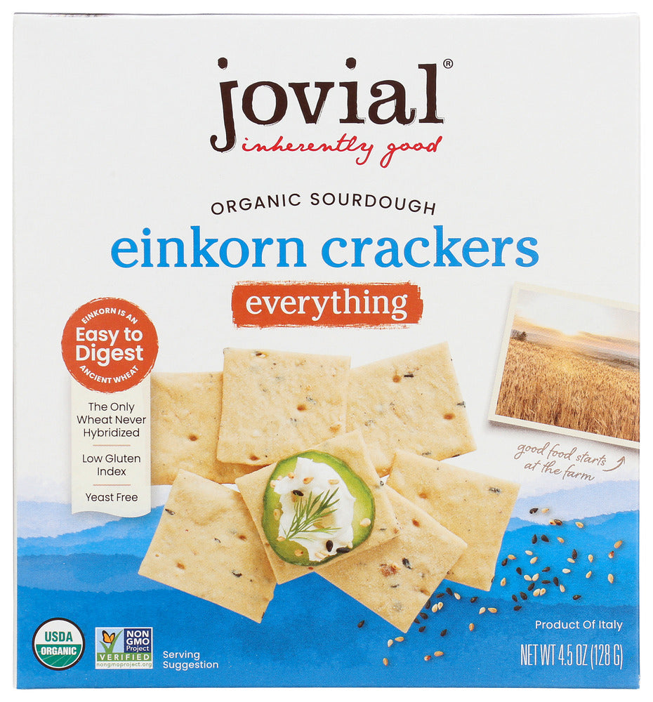 JOVIAL: Crackers Everything Einkorn, 4.5 OZ