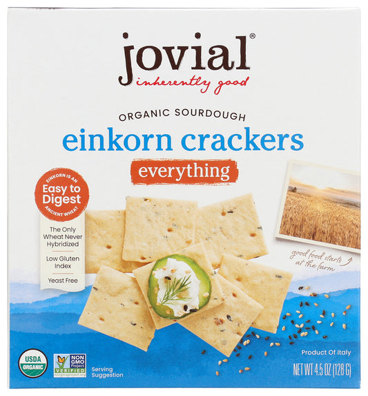 JOVIAL: Crackers Everything Einkorn, 4.5 OZ