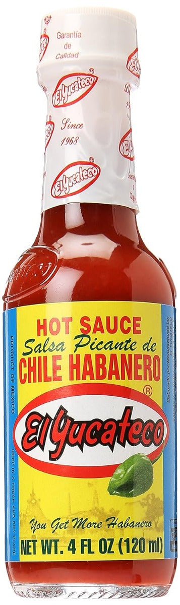 EL YUCATECO: Red Habanero Hot Sauce, 4 oz