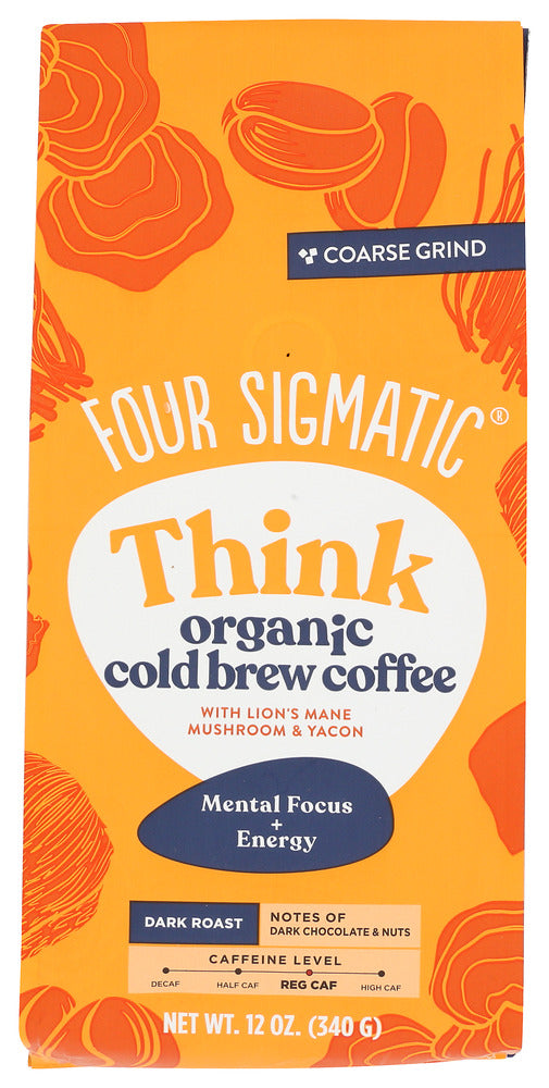FOUR SIGMATIC: Think Cold Brew Ground Coffee Bag, 12 oz