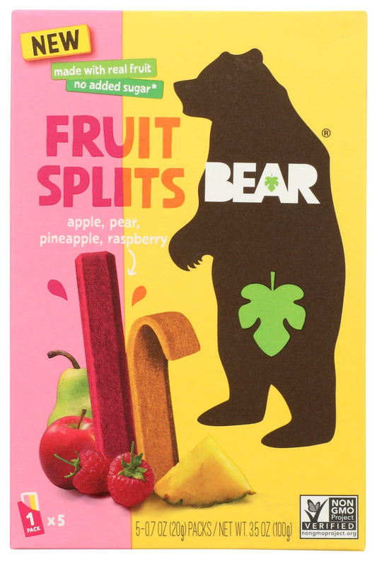 BEAR YOYO: Fruit Splits Apple Pear Pineapple Raspberry, 3.5 oz