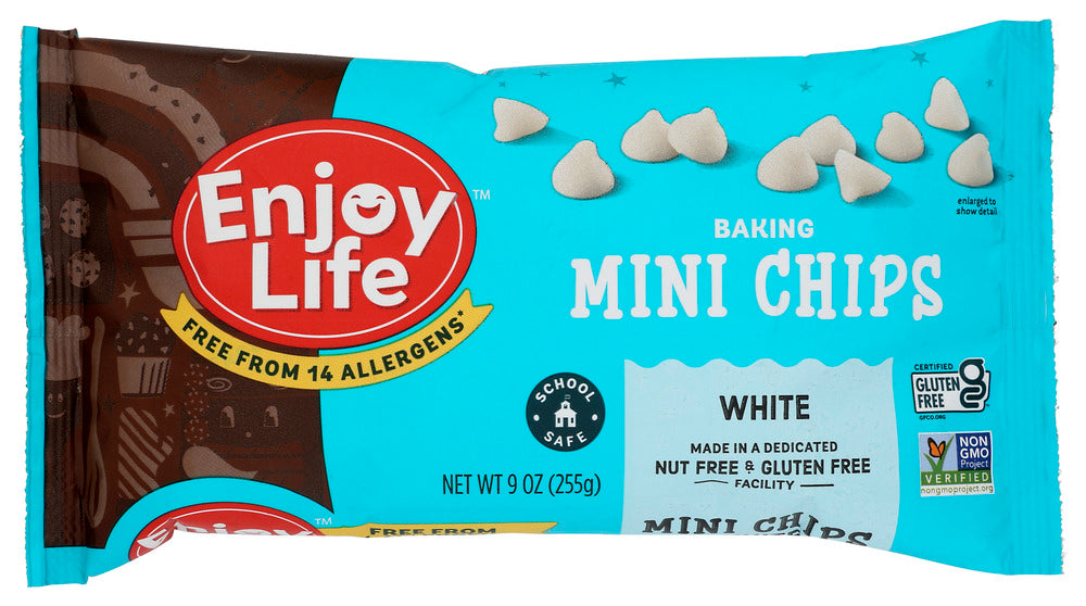 ENJOY LIFE: Choc Chips White Mini, 9 oz