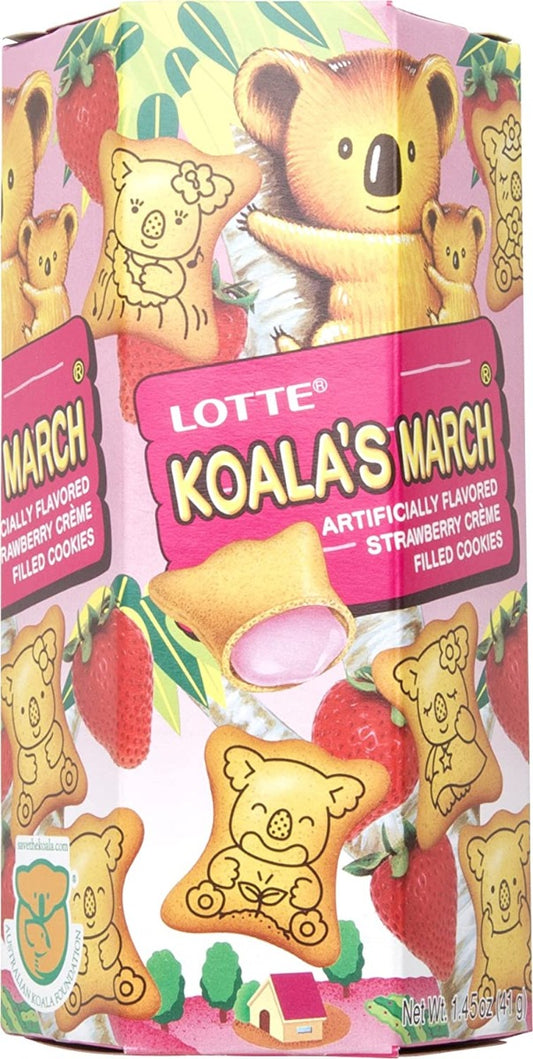 LOTTE: Cookies Koala Strwbry Sm, 1.45 oz