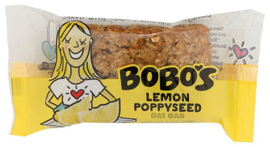 BOBOS OAT BARS: Lemon Poppyseed Oat Bar, 3 oz