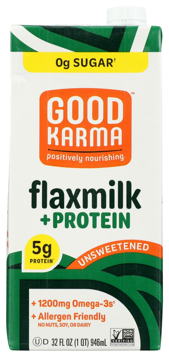 GOOD KARMA: Flax Milk Protein Unsweetened, 32 fo