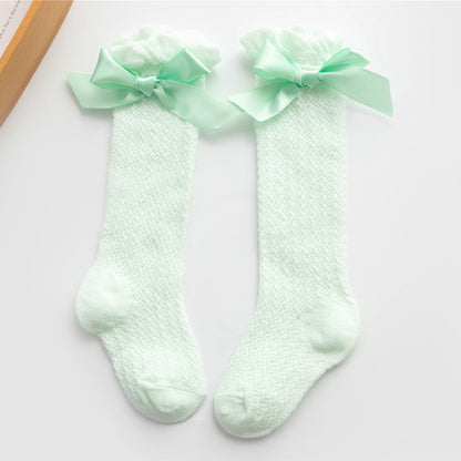 Summer Baby Socks with Bowknot and Mosquito Protection