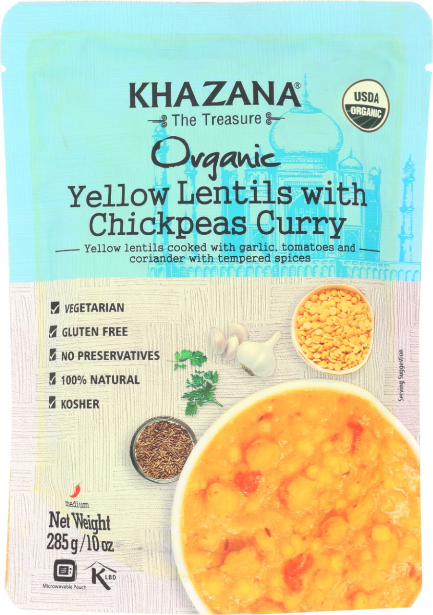 KHAZANA: Yellow Lentils With Chickpeas Curry, 10 oz