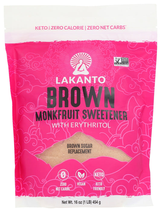 LAKANTO: Sweetener Brown Monkfruit, 16 oz
