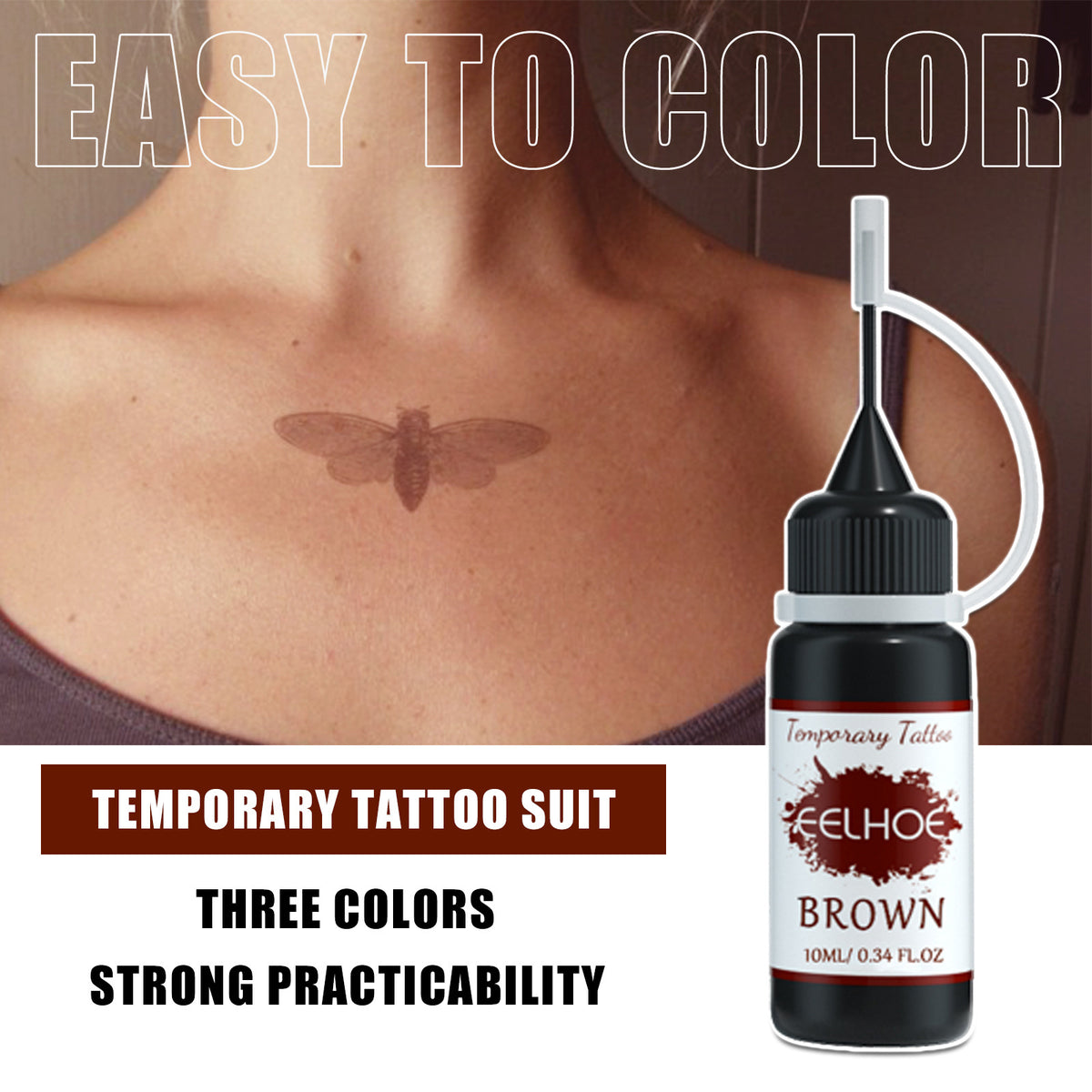 EELHOE Waterproof Temporary Juice Tattoo Set