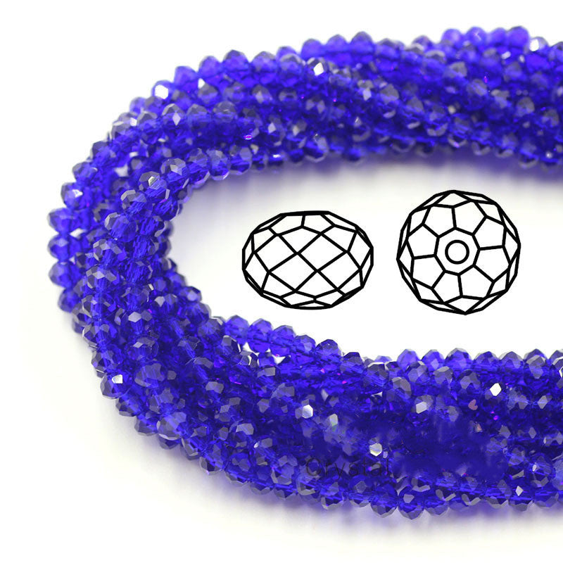Transparent Crystal Flat Wheel Beads 6mm for DIY Bracelets