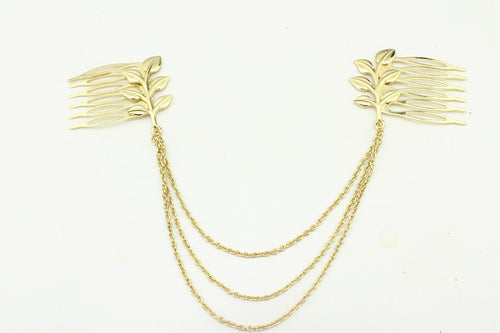 Leaf Chain Hair Comb with Tassels Hair Accessory