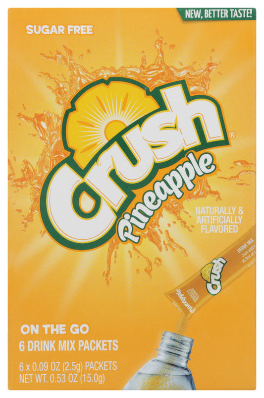 CRUSH: Pineapple Powder Drink Mix 6 Packets, 0.54 oz