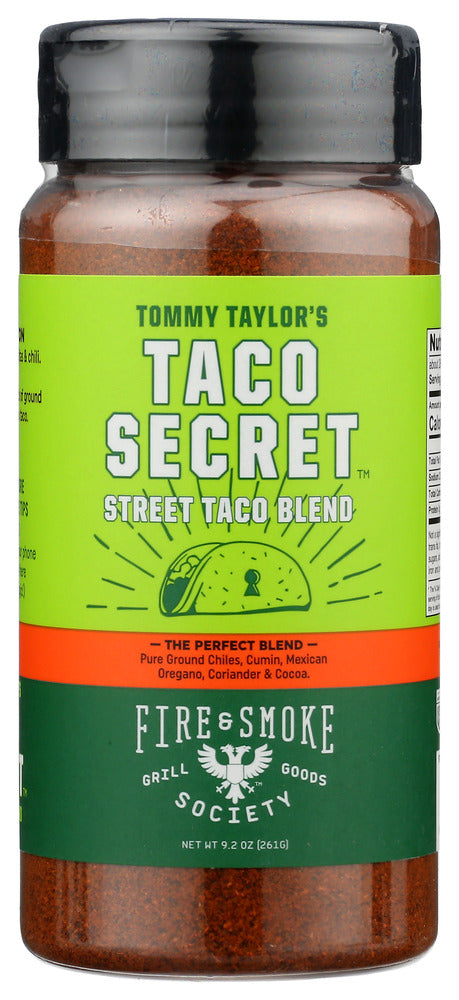 FIRE AND SMOKE: Taco Secret Street Taco Blend Seasoning, 10 oz