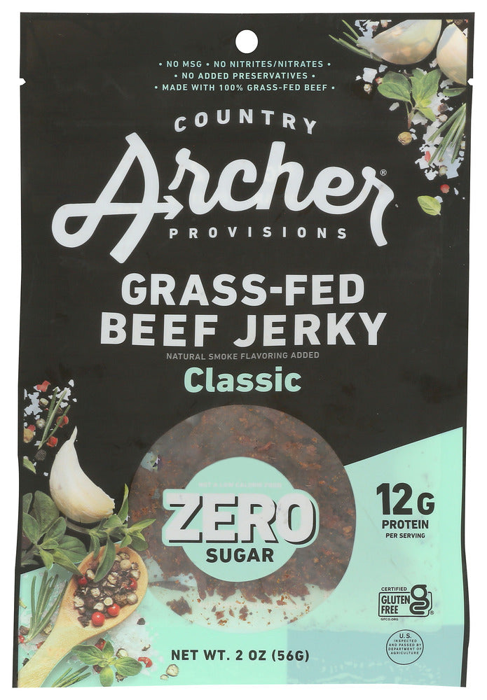 COUNTRY ARCHER: Jerky Beef Classic Ns, 2 oz