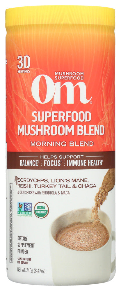 OM MUSHROOMS: Morning Energy Blend, 240 gm
