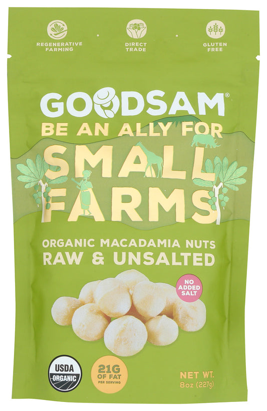 GOODSAM: Organic Macadamia Nuts Raw Unsalted, 8 oz